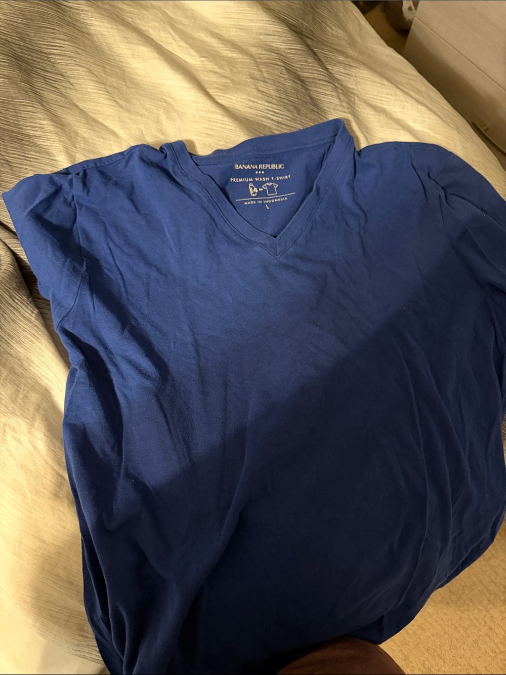 Banana Republic Men's V-Neck Tee in Royal Blue